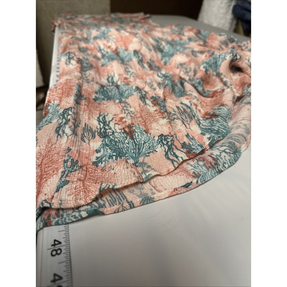 Stitch By Chenault Coral Print Midi Dress NWT Medium Boho Beach Resort Vacation - Picture 12 of 15